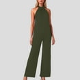 thumbnail image 2 of Women's Jumpsuit Sleeveless Wide Leg Romper With Backless Design And Tie Detail For Daily Wear Party And Evening Events Summer Outfit, 2 of 2