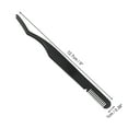 thumbnail image 2 of Unique Bargains 1 Pc Women Eyelash Extension Tweezers for Beauty Parlor Black Stainless Steel, 2 of 4