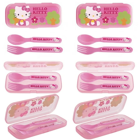 - Hello Kitty (6 Pack) Plastic Silverware GoPak Kids Reusable Fork & Spoon Lunch Pack