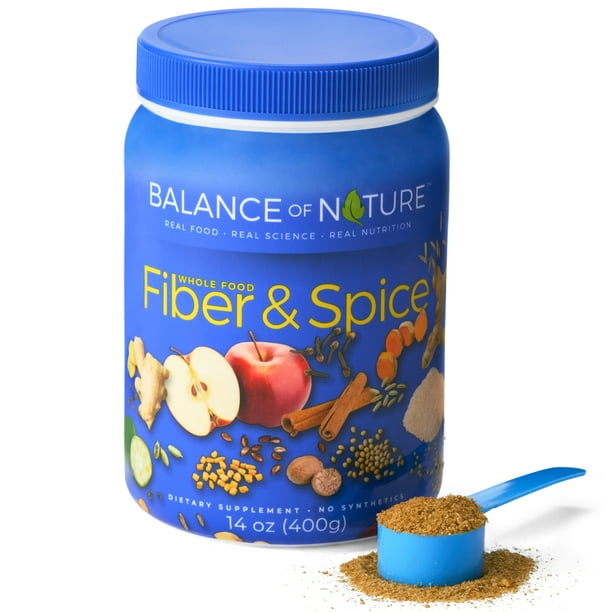 Balance of Nature Fiber & Spice Supports Colon Cleanse, Gut Health