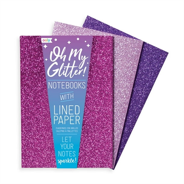 Ooly Libreta de Bolsillo OH MY GLITTER! 3 libretas tonos morados - 118-211 - OOLY 118-211