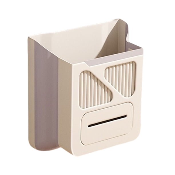 Kearding Compartimiento de comida de la puerta del armario del ABS resistente al desgarro montado en la pared debajo del contenedor de la puerta Suministros de limpieza para el hogar gris 7L
