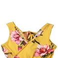 thumbnail image 3 of Baby Girl V Neck Floral Ruffled Romper One-Pieces Sleeveless Jumpsuit Outfits, 3 of 6