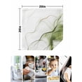 thumbnail image 5 of Cloth Napkins 1 Piece - 20x20 Inches, Marble Sage Green Washable Reusable Table Napkins, Gold White Modern Gradient Ocean Wavy Soft & Absortbent Dining Napkin for Party Wedding Hotel Restaurant, 5 of 8