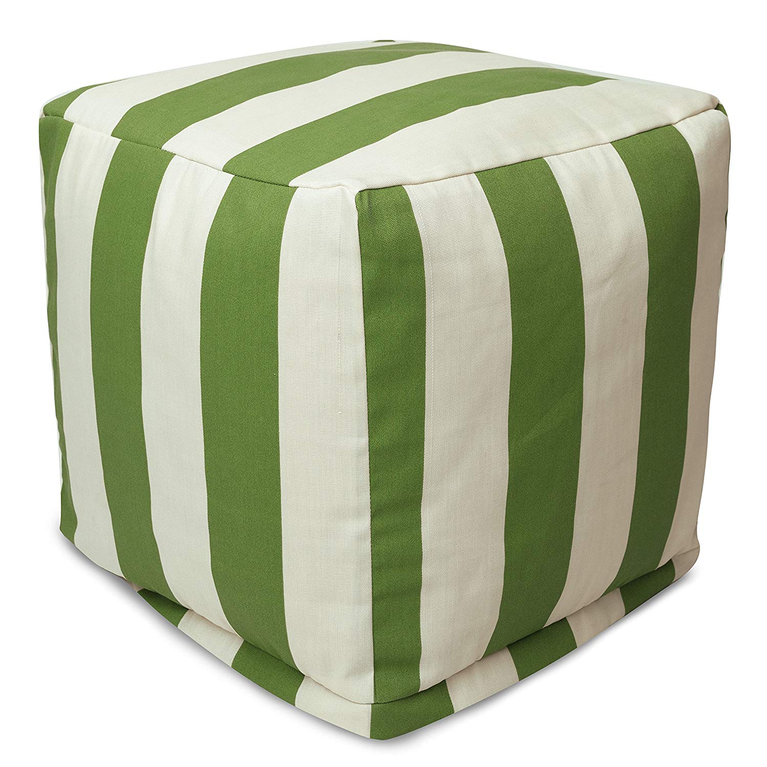 Majestic Home Goods Vertical Stripe Indoor/Outdoor Ottoman Pouf Cube