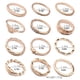 thumbnail image 5 of Anillos para mujer, regalos para mujer, conjunto de 12 piezas de aretes colgantes con diseño geométrico redondo y nudos tallados., 5 of 5