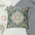 thumbnail image 2 of COMIO Bohemian Throw Pillow Covers, Teal Mandala Pillow&nbsp;Covers, Boho Retro Floral Persian Exotic Tribal Cushion&nbsp;Covers, Vintage Antique Damask Medallion Decorative Pillow Covers, 2 of 5