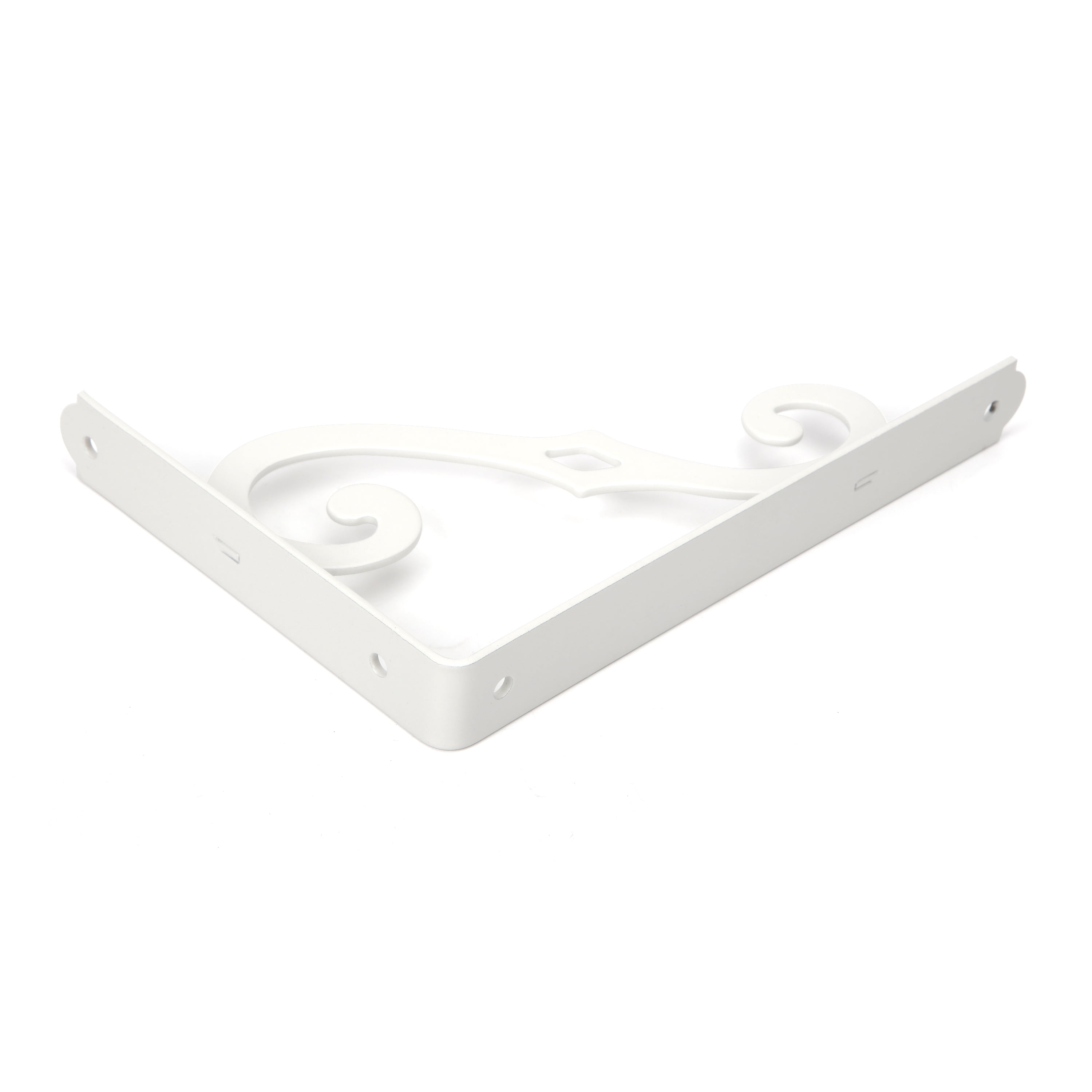 Hyper Tough 8 x 5-1/2-Inch White Metal Decorative Shelf Bracket, Steel