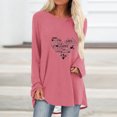 thumbnail image 1 of Aqestyerly Chandail Décontracté pour Femmes Imprimé Saint-Valentin Manches Longues Col Rond, 1 of 4