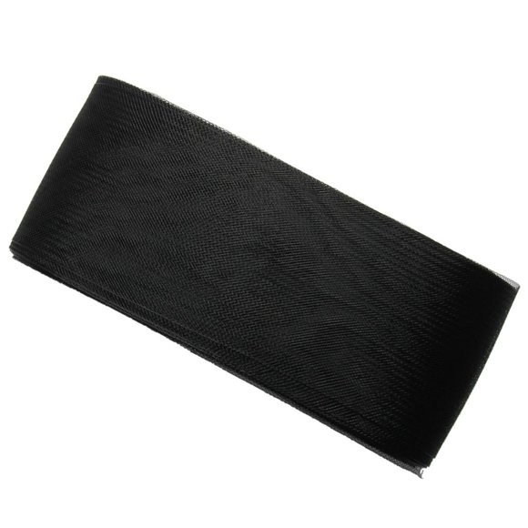 Rollo de cinta de malla elástica de 25 yardas, accesorio de crinolina para vestido de novia Negro
