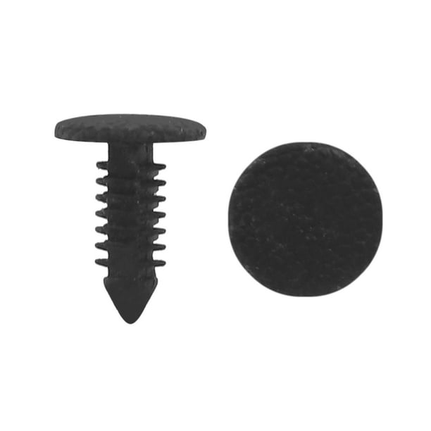 50Pcs 6mm 15mm Grapas Sujeción Vehículo Guardabarros Paragolpes Clips Plástico Negro