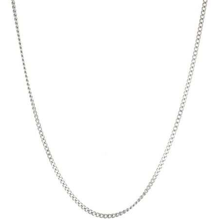 Lesa Michele Curb Chain Necklace, 24 in Sterling Silver