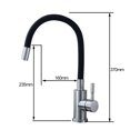 thumbnail image 3 of Grifo de cocina de acero inoxidable con manguera flexible 1 modo de chorro de agua ahorro de agua, 3 of 7