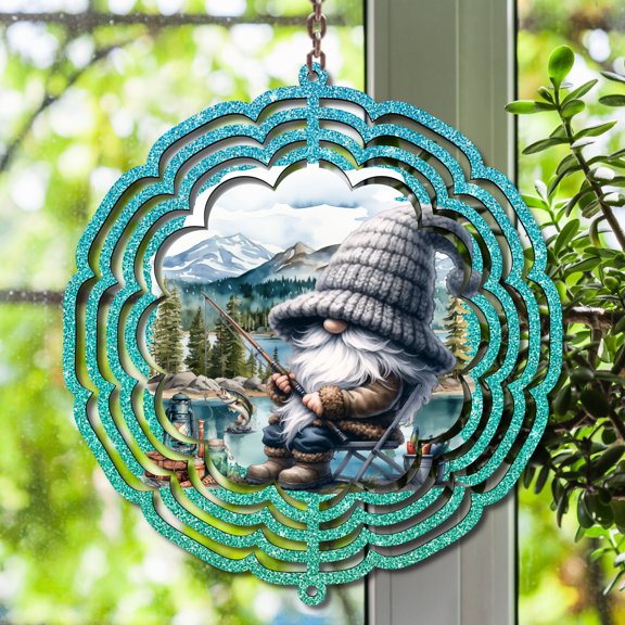 SBEMP Patriotic Gnome 10 Inch Double Sided Wind Spinner - 3D Kinetic Aluminum Garden Art | Rustproof Outdoor Yard Decor, 1776-2026 USA 250th Anniversary