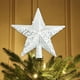 thumbnail image 1 of Adornos navideños, estrella pequeña de cinco puntas con lentejuelas rojas y doradas para la punta del árbol de Navidad. Accesorio decorativo de plástico para la punta del árbol de Navidad., 1 of 6