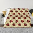 thumbnail image 1 of XMXT Throw Blanket, Red Pomegranate Background Machine Washable Blankets for Sofa, 80 x 60 inches, 1 of 9