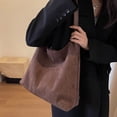 thumbnail image 4 of Women Suede Shoulder Bag Fall Winter Fashion Crossbody Purse Handbag Tote, 4 of 6