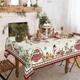 thumbnail image 2 of Rectangle Christmas Tablecloth 60 x 102In,Santa Snowman Snowflake Tablecloth, Polyester Waterproof Wrinkle-Resistant Durable Tablecloth for Holidays,Kitchen,Winter and Christmas Home Decor, 2 of 6