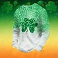 thumbnail image 1 of Ceisia Men's Loose Fit Waffle Knit Sweatshirt - St. Patrick's Day Glitter Gradient Festive Print Green M Gifts, 1 of 5