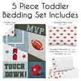 thumbnail image 3 of Sweet Jojo Designs Football Green Brown and Red Toddler Bed Comforter 5 Piece Bedding Set, 3 of 5