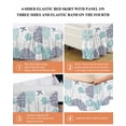 thumbnail image 6 of Teal Blue Grey Coastal Wrap Around Bed Skirts for King Bed 16" Drop,Bed Skirt with Adjustable Elastic Belt Dust Ruffle Bed Valance for Bedroom Hotel Summer Beach Coral Shell Starfish Bed Frame Cover, 6 of 7
