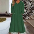 thumbnail image 2 of DHFJKG Womens Pajamas Fuzzy Hoodies Dress Loungewear Double-Sided Plush Long Sleeve Hooded Pullover Homewear Cozy Home Clothes, 2 of 5