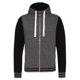 thumbnail image 1 of AWDis Just Hoods - Sudadera con capucha y cremallera modelo Urban Varsity hombre caballero (Carbón/Negro), 1 of 1
