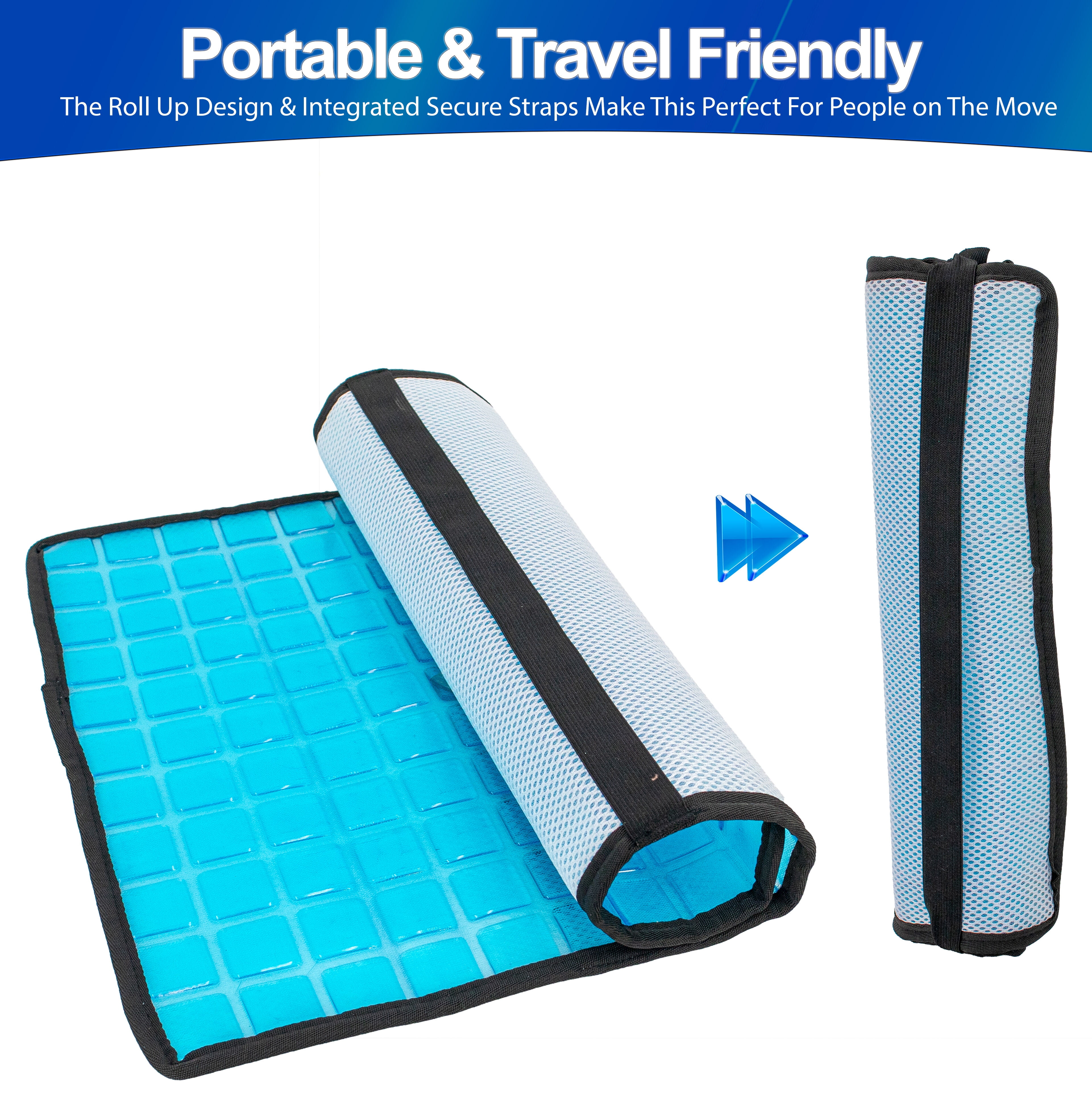 Cooling Chill Pillow Pad Insert with Durable Non Leaking Gel