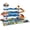 Blue, variant on Parking Garage Toy Playset, Race Car Ramp Track Toys Sets with 6 Little Alloy Cars for Kids, Blue