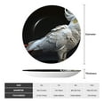 thumbnail image 2 of Picia White Red Cockatoo Pattern Bone China Decorative Plate – Wall Decor with Stand and Adhesive, Elegant Ornament for Living Room, Office, or Entryway-7in, 2 of 6