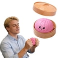 thumbnail image 1 of Giant Dumpling Squishies, Anxiety Relief Fidget, Jumbo Dumpling Stress Ball, Rainbow Mystery Squishies Bun, Soft Squeeze Decompression Dough for Adults(Pink), 1 of 4