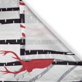 thumbnail image 3 of Ambesonne Antlers Kitchen Curtains, Deer Tree Forest Bird, 55"x39", White Black Red, 3 of 3
