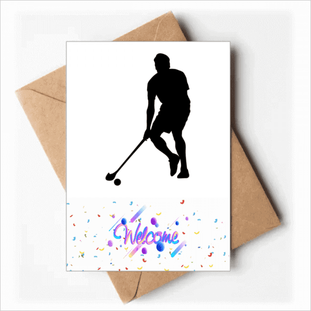 Physical Education Hockey Sports Running Welcome Back Greeting Cards Envelopes Blank
