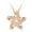 Rose Gold, variant on Dainty Necklace for Women Double Ring Necklace Crystal Jewelry Pendant Valentine's Day Gift Multicolor