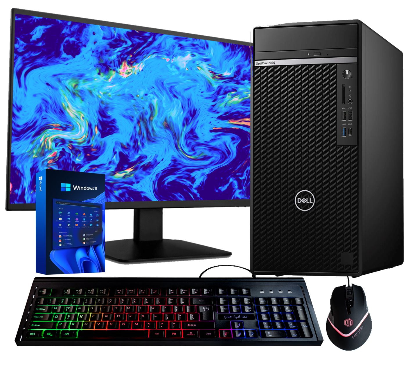 Restored Dell Optiplex 7080 Tower Computer Hexa Core Intel i5 (3.4GHz