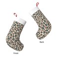 thumbnail image 4 of Flannel Christmas Stocking 17.7×11×7in Soft And Light Touch Good Socks Splicing Design Can Be Used For Hanging Leopard Print Style Paleturquoise_4, 4 of 8