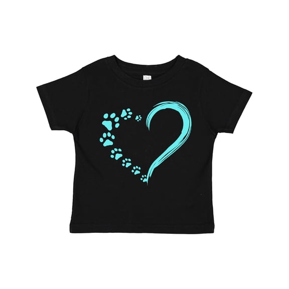 Inktastic Paw Print Heart Boys or Girls Toddler T-Shirt