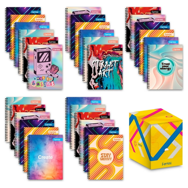 Cuaderno Profesional Ferrini Doble Argolla Intro 100 Hojas Caja 30 Piezas Raya