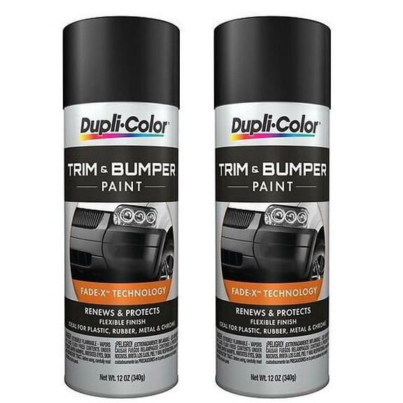 Duplicolor TB101-2 Pack Black Trim and Bumper Paint - 11 oz Aerosol Can
