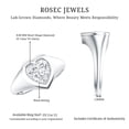 thumbnail image 5 of Rosec Jewels Certified Lab Grown Diamond Heart Engagement Ring 2 Carat - EF-VS Quality Certified Diamond Signet Ring with Jewelry Box, 925 Sterling Silver, US 4.00, 5 of 8