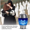 thumbnail image 4 of Owl Keepsake Urns For Ashes Adult Man Set Of 4, Blue Cremation Urns For Human Ashes Adult Female, 1 Large Urn For Mom And Dad, Decorative Memorial Urn For Mother (10&3) Inch, 4 of 7