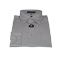 thumbnail image 6 of Mens Milani dress shirt soft cotton Blend easy wash business long sleeves Gray, 6 of 6