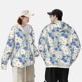 thumbnail image 6 of Balery Daisies Flowers Men's Women's UPF 50+ Sun Protection Lightweight Hoodie Performance Long Sleeve Shirt for Fishing Running-Large, 6 of 9