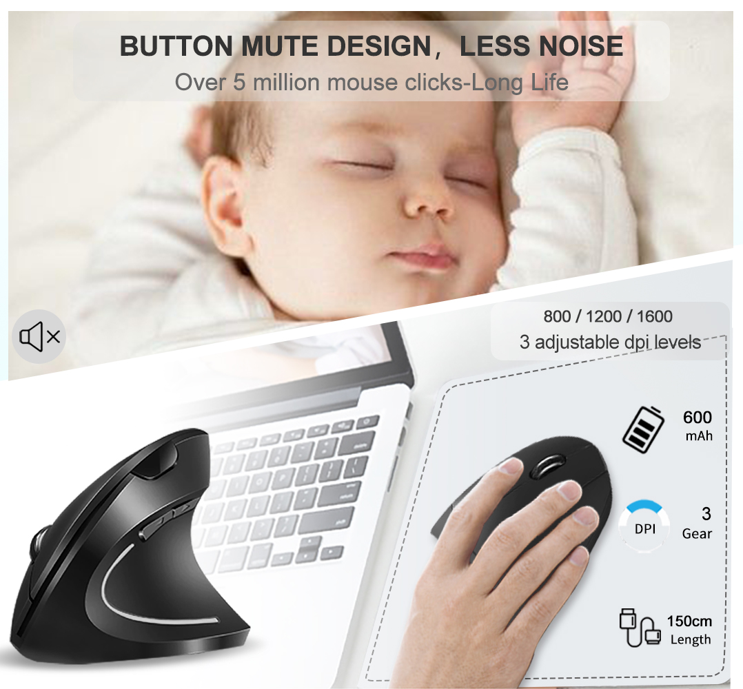 SGEYR Ergonomic Wireless Mouse photo 4