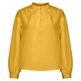 thumbnail image 6 of Women's V Neck Long Sleeve Shirts Button Down Casual Chiffon Blouses Dressy Loose Fit Business Work Tops 2026 Going Out Top Ladies, 6 of 9