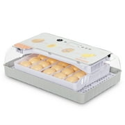 ABC 20-Egg Fully Automatic Poultry Incubator with Temperature Display and Egg Turner - Ideal for Chickens, Quail, Ducks, Geese, TurkeysWhite