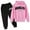 za05-Pink, variant on Gaexia Girls Clothes Size 6/7 Outfits Fall ,Girls Winter Outfits Sets Cartoon Horse Print Hooded Sweatshirt and Joggers Ranch Style Long Sleeve Comfortable Clothes