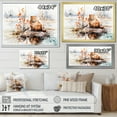 thumbnail image 4 of Designart "Serenity of Beaver by Watercolor Stream I" Animals Framed Wall Art - Modern Brown Beaver Bedroom Framed Canvas Wall Art, 4 of 6