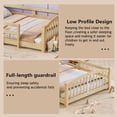 thumbnail image 5 of Full Montessori Floor Bed with Slats and Safety Guardrails, Solid Wood Floor Bed with Fence and Without Door, Easy Assemble Montessori Bed for Girls and Boys, Natural, 5 of 12
