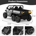 thumbnail image 4 of Luku 24V 2-Seater Kids Ride-On Dump Truck with Remote Control, Electric Dump Bed, Music Player, Extra Shovel & LED Lights – 4WD Off-Road Car for Boys and Girls, 4 of 9